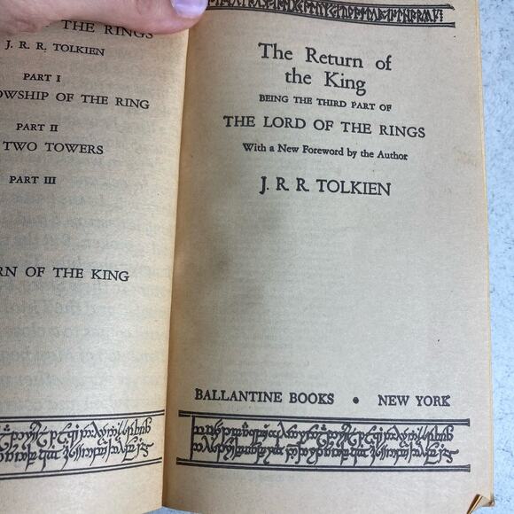 VTG The Return of the King J.R.R. Tolkien Paperback Book Lord Rings Fantasy 70s - Picture 8 of 9